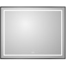 Зеркало BELBAGNO SPC-KRAFT-1000-800-LED-TCH-WARM-NERO в алюминиевой раме со встроенным светильником, сенсорным выключателем и подогревом, 1000x32x800