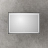 Зеркало BELBAGNO SPC-KRAFT-1200-800-LED-TCH-WARM-NERO в алюминиевой раме со встроенным светильником, сенсорным выключателем и подогревом, 1200x32x800