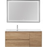 Зеркало BELBAGNO SPC-KRAFT-1200-800-LED-TCH-WARM-NERO в алюминиевой раме со встроенным светильником, сенсорным выключателем и подогревом, 1200x32x800