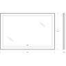 Зеркало BELBAGNO SPC-KRAFT-1200-800-LED-TCH-WARM-NERO в алюминиевой раме со встроенным светильником, сенсорным выключателем и подогревом, 1200x32x800