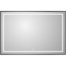 Зеркало BELBAGNO SPC-KRAFT-1200-800-LED-TCH-WARM-NERO в алюминиевой раме со встроенным светильником, сенсорным выключателем и подогревом, 1200x32x800