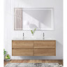 Зеркало BELBAGNO SPC-KRAFT-1400-800-LED-TCH-WARM в алюминиевой раме со встроенным светильником, сенсорным выключателем и подогревом, 1400x32x800
