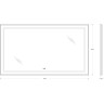 Зеркало BELBAGNO SPC-KRAFT-1400-800-LED-TCH-WARM в алюминиевой раме со встроенным светильником, сенсорным выключателем и подогревом, 1400x32x800