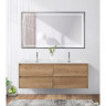 Зеркало BELBAGNO SPC-KRAFT-1400-800-LED-TCH-WARM-NERO в алюминиевой раме со встроенным светильником, сенсорным выключателем и подогревом, 1400x32x800