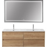 Зеркало BELBAGNO SPC-KRAFT-1400-800-LED-TCH-WARM-NERO в алюминиевой раме со встроенным светильником, сенсорным выключателем и подогревом, 1400x32x800