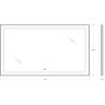 Зеркало BELBAGNO SPC-KRAFT-1400-800-LED-TCH-WARM-NERO в алюминиевой раме со встроенным светильником, сенсорным выключателем и подогревом, 1400x32x800