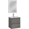 Зеркало BELBAGNO SPC-KRAFT-500-800-LED-TCH-WARM в алюминиевой раме со встроенным светильником, сенсорным выключателем и подогревом, 500x32x800
