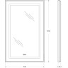 Зеркало BELBAGNO SPC-KRAFT-500-800-LED-TCH-WARM в алюминиевой раме со встроенным светильником, сенсорным выключателем и подогревом, 500x32x800