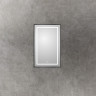 Зеркало BELBAGNO SPC-KRAFT-500-800-LED-TCH-WARM-NERO в алюминиевой раме со встроенным светильником, сенсорным выключателем и подогревом, 500x32x800
