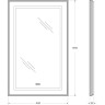 Зеркало BELBAGNO SPC-KRAFT-500-800-LED-TCH-WARM-NERO в алюминиевой раме со встроенным светильником, сенсорным выключателем и подогревом, 500x32x800