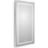 Зеркало BELBAGNO SPC-KRAFT-500-900-LED-TCH-WARM в алюминиевой раме со встроенным светильником, сенсорным выключателем и подогревом, 500x32x900