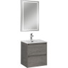 Зеркало BELBAGNO SPC-KRAFT-500-900-LED-TCH-WARM в алюминиевой раме со встроенным светильником, сенсорным выключателем и подогревом, 500x32x900