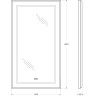 Зеркало BELBAGNO SPC-KRAFT-500-900-LED-TCH-WARM в алюминиевой раме со встроенным светильником, сенсорным выключателем и подогревом, 500x32x900