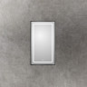 Зеркало BELBAGNO SPC-KRAFT-500-900-LED-TCH-WARM-NERO в алюминиевой раме со встроенным светильником, сенсорным выключателем и подогревом, 500x32x900