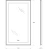 Зеркало BELBAGNO SPC-KRAFT-500-900-LED-TCH-WARM-NERO в алюминиевой раме со встроенным светильником, сенсорным выключателем и подогревом, 500x32x900