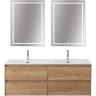 Зеркало BELBAGNO SPC-KRAFT-600-800-LED-TCH-WARM в алюминиевой раме со встроенным светильником, сенсорным выключателем и подогревом, 600x32x800