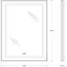 Зеркало BELBAGNO SPC-KRAFT-600-800-LED-TCH-WARM в алюминиевой раме со встроенным светильником, сенсорным выключателем и подогревом, 600x32x800