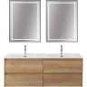 Зеркало BELBAGNO SPC-KRAFT-600-800-LED-TCH-WARM-NERO в алюминиевой раме со встроенным светильником, сенсорным выключателем и подогревом, 600x32x800