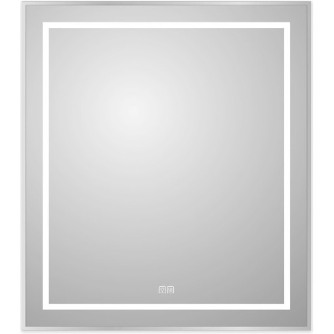 Зеркало BELBAGNO SPC-KRAFT-700-800-LED-TCH-WARM в алюминиевой раме со встроенным светильником, сенсорным выключателем и подогревом, 700x32x800
