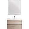 Зеркало BELBAGNO SPC-KRAFT-700-800-LED-TCH-WARM в алюминиевой раме со встроенным светильником, сенсорным выключателем и подогревом, 700x32x800
