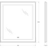 Зеркало BELBAGNO SPC-KRAFT-700-800-LED-TCH-WARM в алюминиевой раме со встроенным светильником, сенсорным выключателем и подогревом, 700x32x800
