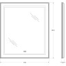 Зеркало BELBAGNO SPC-KRAFT-700-800-LED-TCH-WARM-NERO в алюминиевой раме со встроенным светильником, сенсорным выключателем и подогревом, 700x32x900