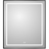 Зеркало BELBAGNO SPC-KRAFT-700-800-LED-TCH-WARM-NERO в алюминиевой раме со встроенным светильником, сенсорным выключателем и подогревом, 700x32x900