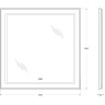 Зеркало BELBAGNO SPC-KRAFT-800-800-LED-TCH-WARM в алюминиевой раме со встроенным светильником, сенсорным выключателем и подогревом, 800x32x800