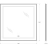 Зеркало BELBAGNO SPC-KRAFT-800-800-LED-TCH-WARM-NERO в алюминиевой раме со встроенным светильником, сенсорным выключателем и подогревом, 800x32x800