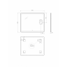 Зеркало с встроенным светильником BELBAGNO SPC-MAR-1000-800-LED-TCH-LNZ сенсорным выключателем и линзой