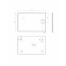 Зеркало с встроенным светильником BELBAGNO SPC-MAR-1200-800-LED-TCH-LNZ сенсорным выключателем и линзой