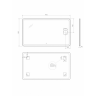 Зеркало с встроенным светильником BELBAGNO SPC-MAR-1400-800-LED-TCH-LNZ сенсорным выключателем и линзой