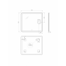 Зеркало с встроенным светильником BELBAGNO SPC-MAR-900-800-LED-TCH-LNZ сенсорным выключателем и линзой